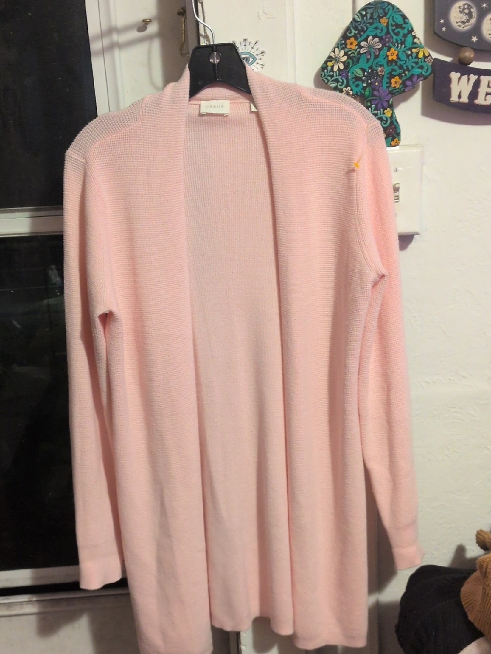 Cyrus Soft Light Pink Open-Front Women's Cardigan
